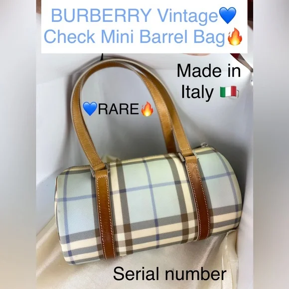 Burberry barrel sales bag vintage